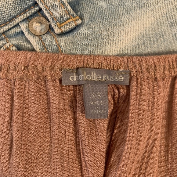 Lovely cropped boho flowy sleeved top in rose - Picture 9 of 10